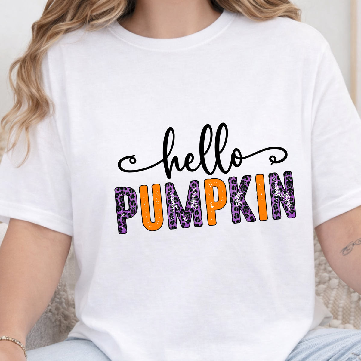 Hello Pumpkin DTF Transfer