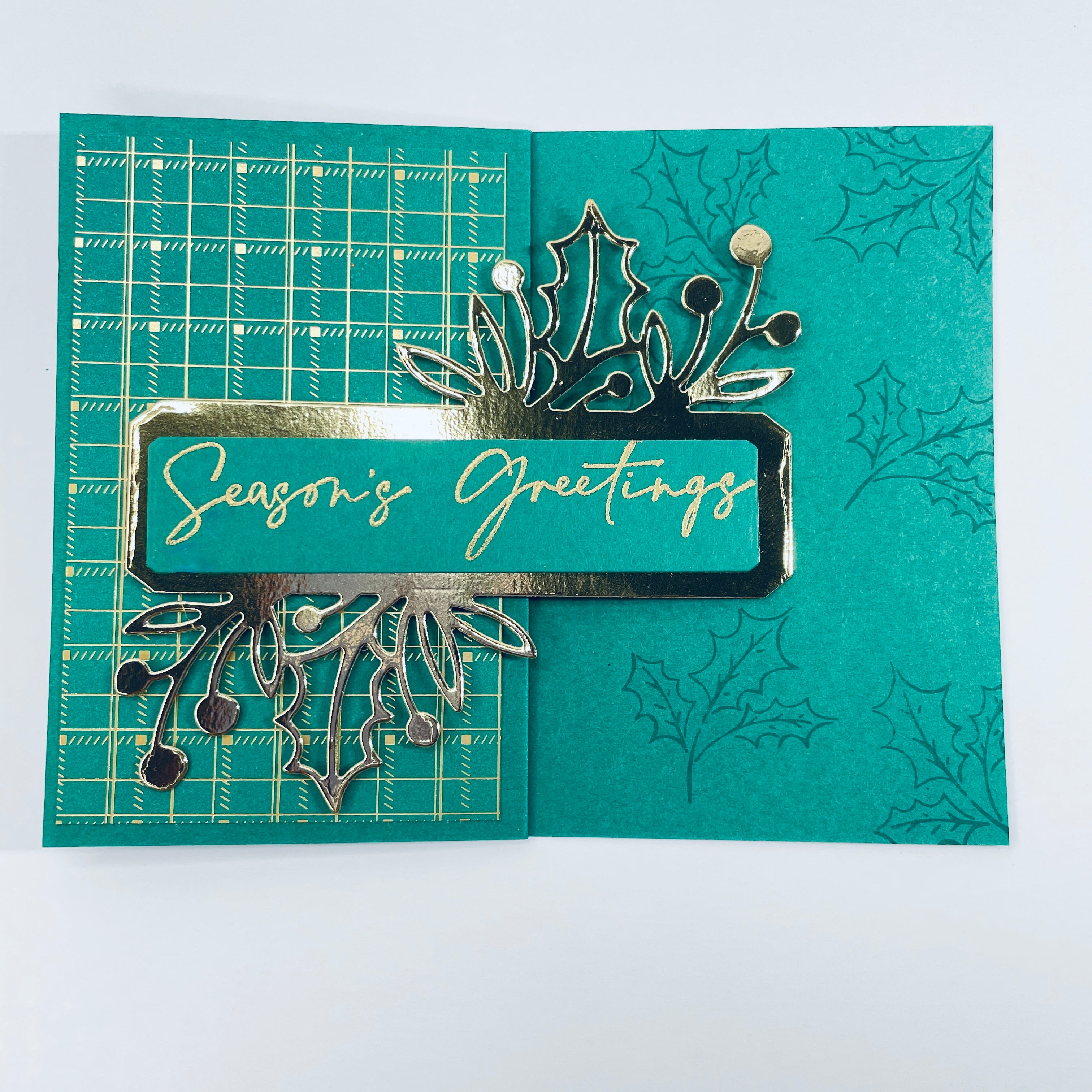 A Plaid Holiday Elegance - Seasons Greetings Christmas Card
