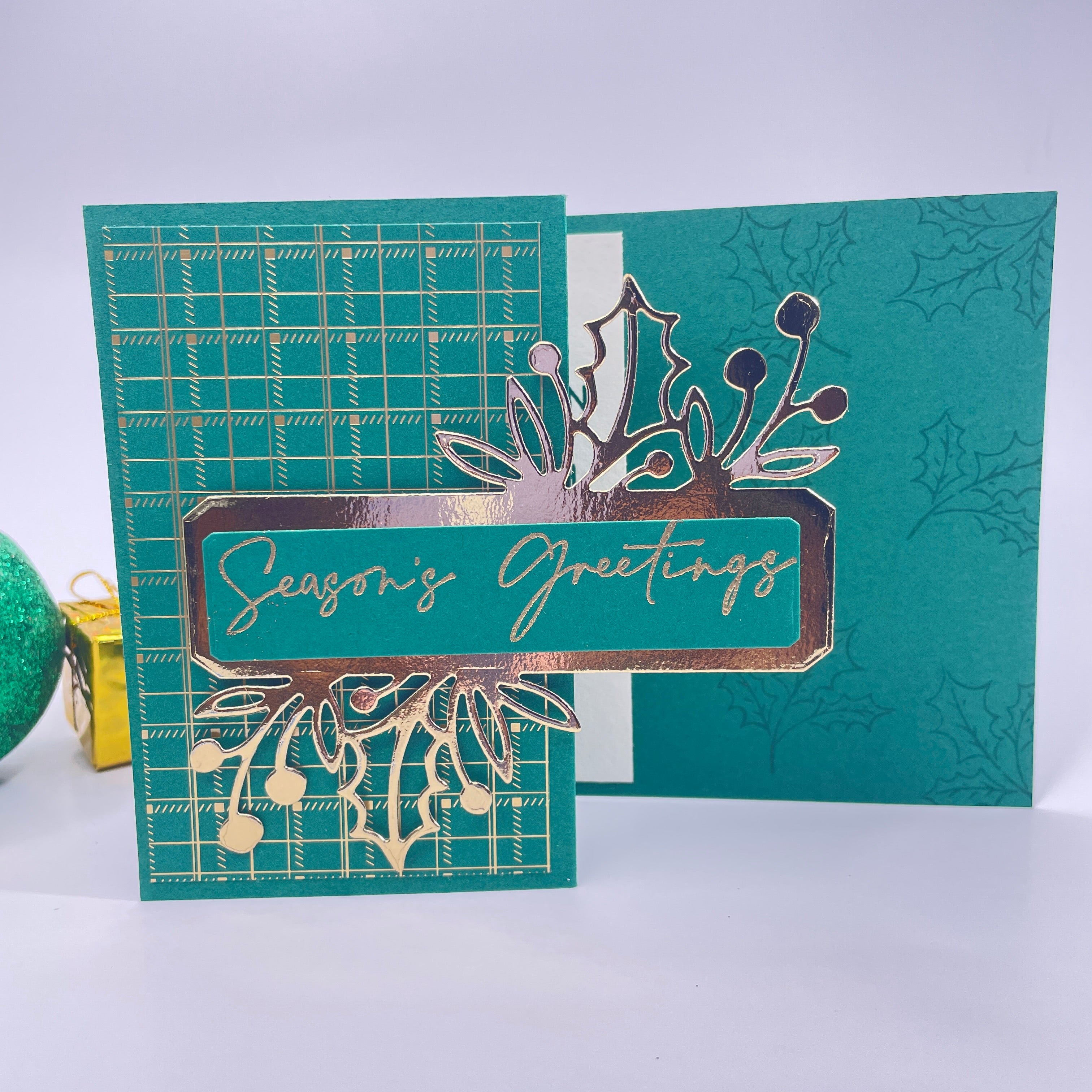 A Plaid Holiday Elegance - Seasons Greetings Christmas Card