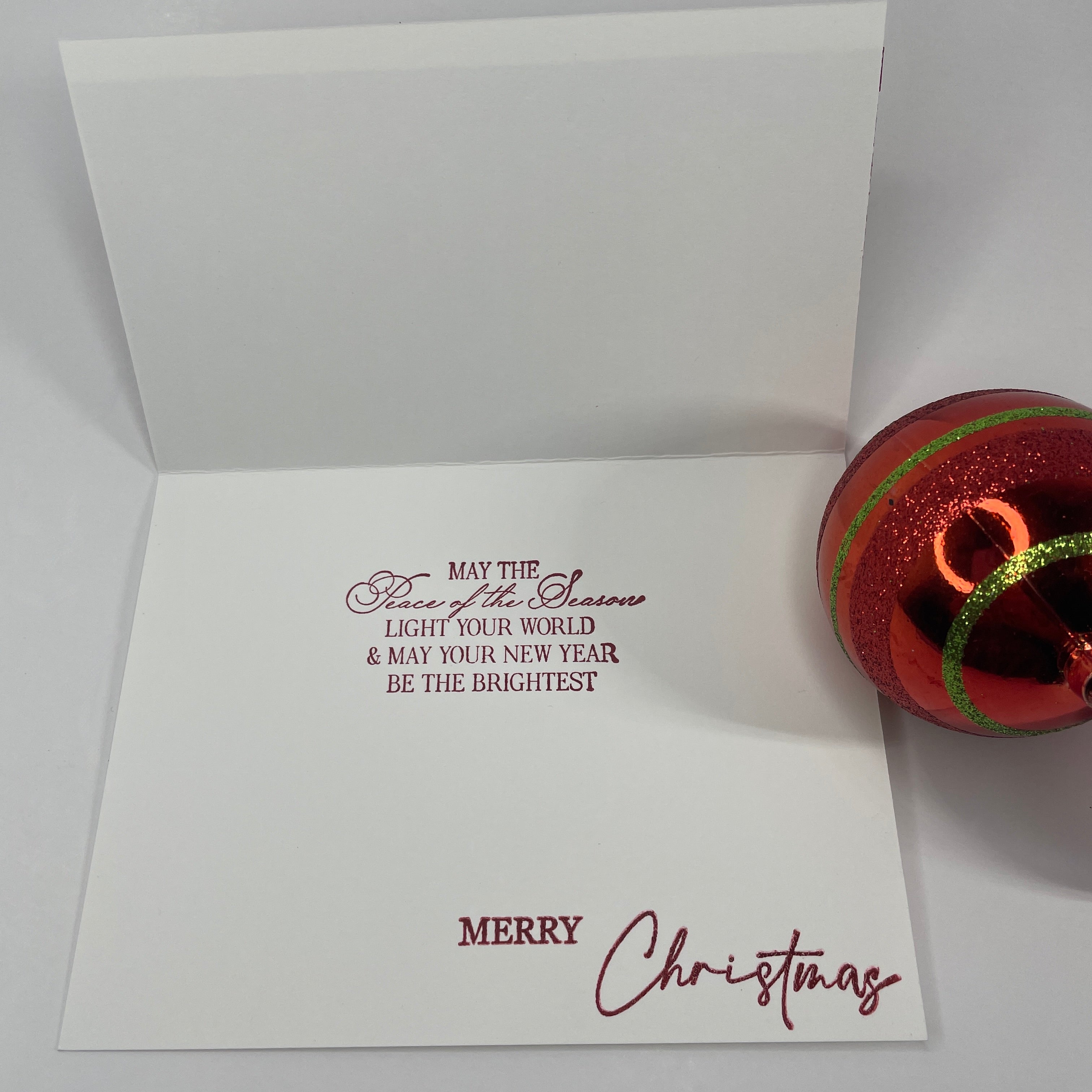 A Festive Holiday Touch - Candy Canes Christmas Card