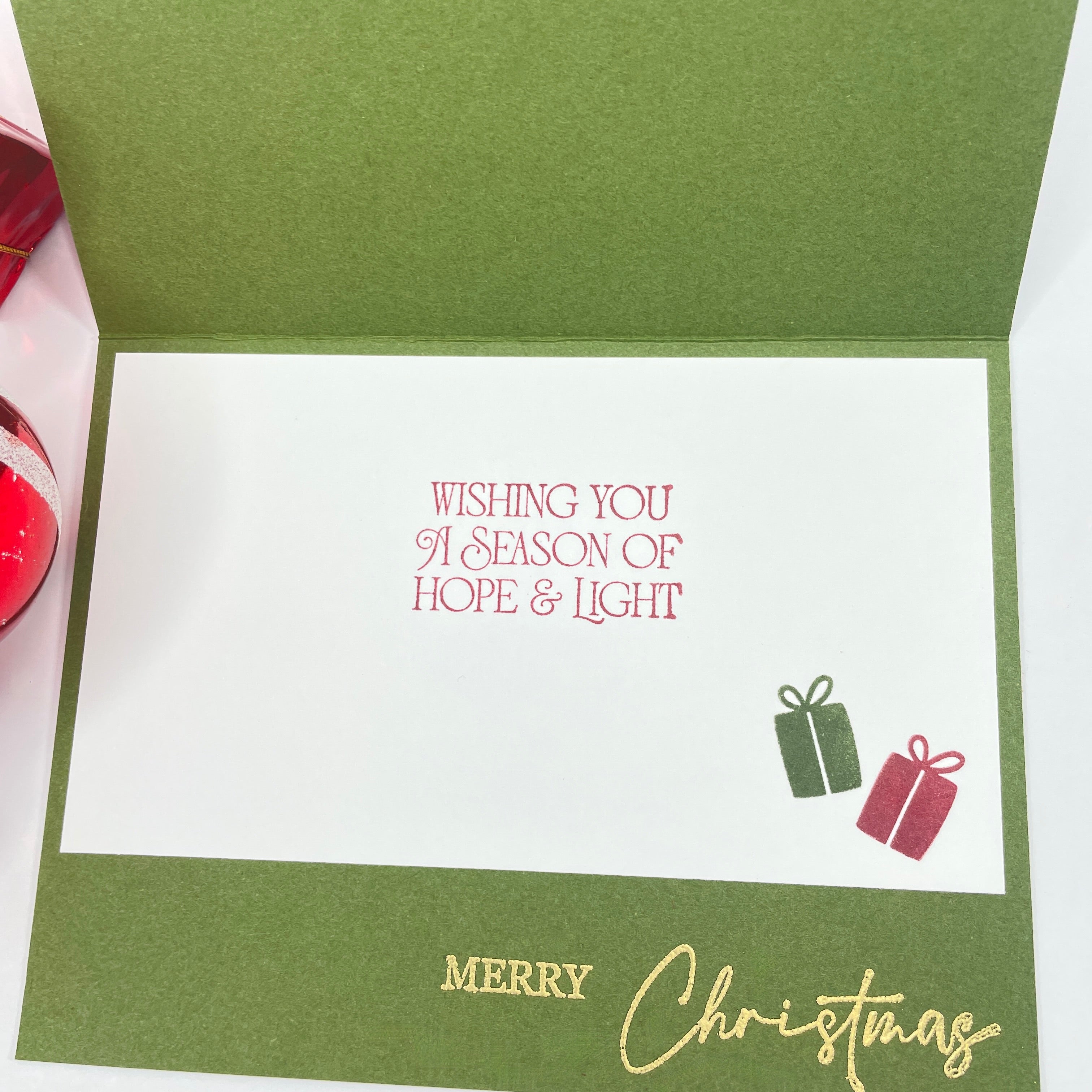 A Festive Striped Delight - Christmas Striped Christmas Card