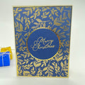 A Touch of Holiday Elegance - Gold-Foiled Holly Leaves  Christmas Card