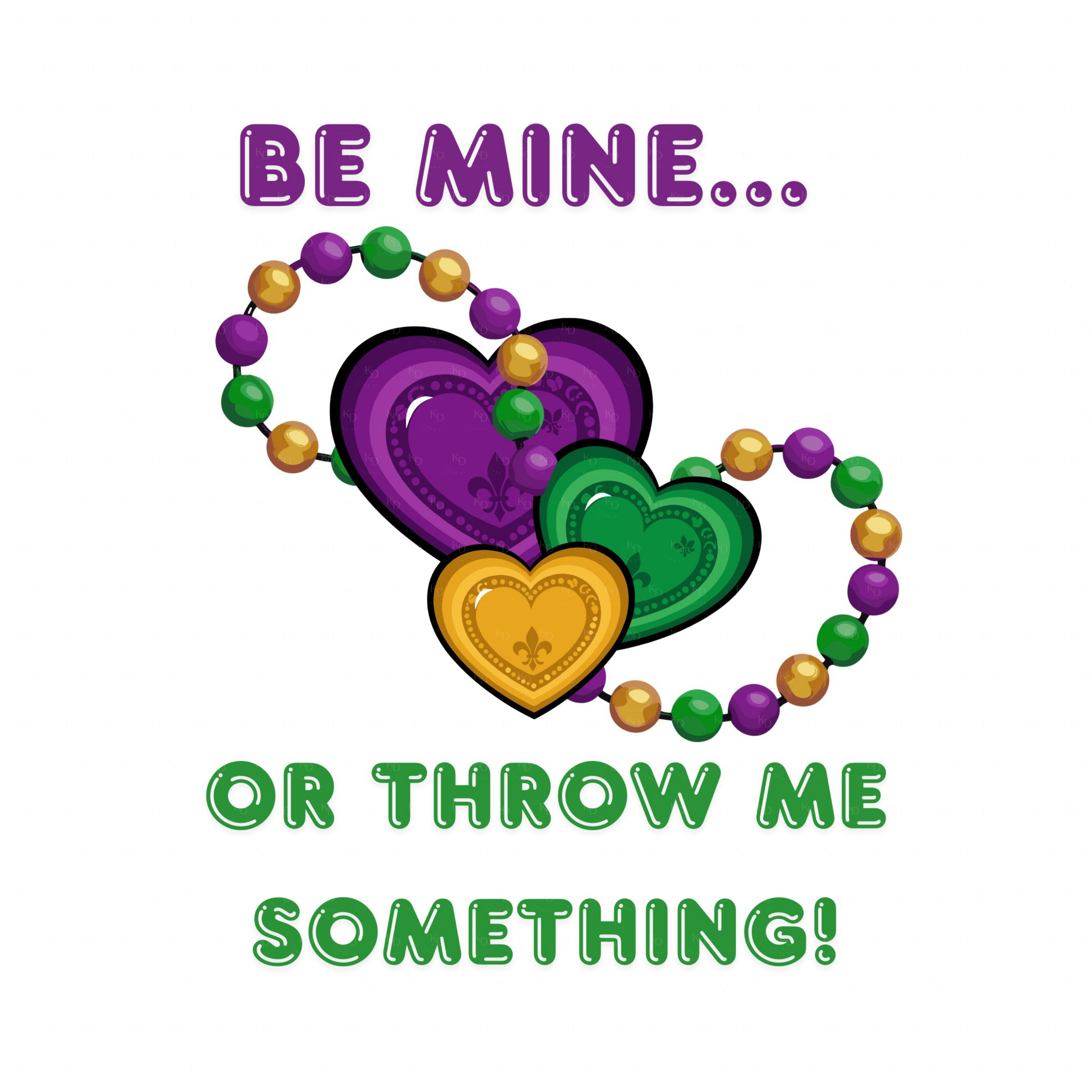 Valentine's Day|Mardi Gras PNG Design
