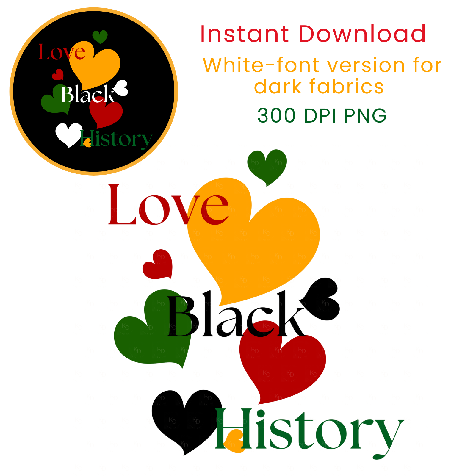 Love Black History PNG Design