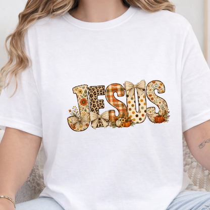 Jesus Fall Pattern | Fall T-shirt