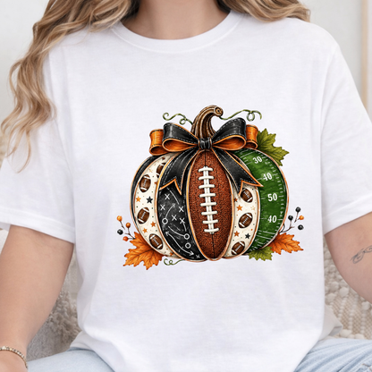 Football Themed Fall Pumpkin | Fall T-shirt