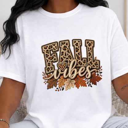 Fall Vibes Leopard | Fall T-shirt