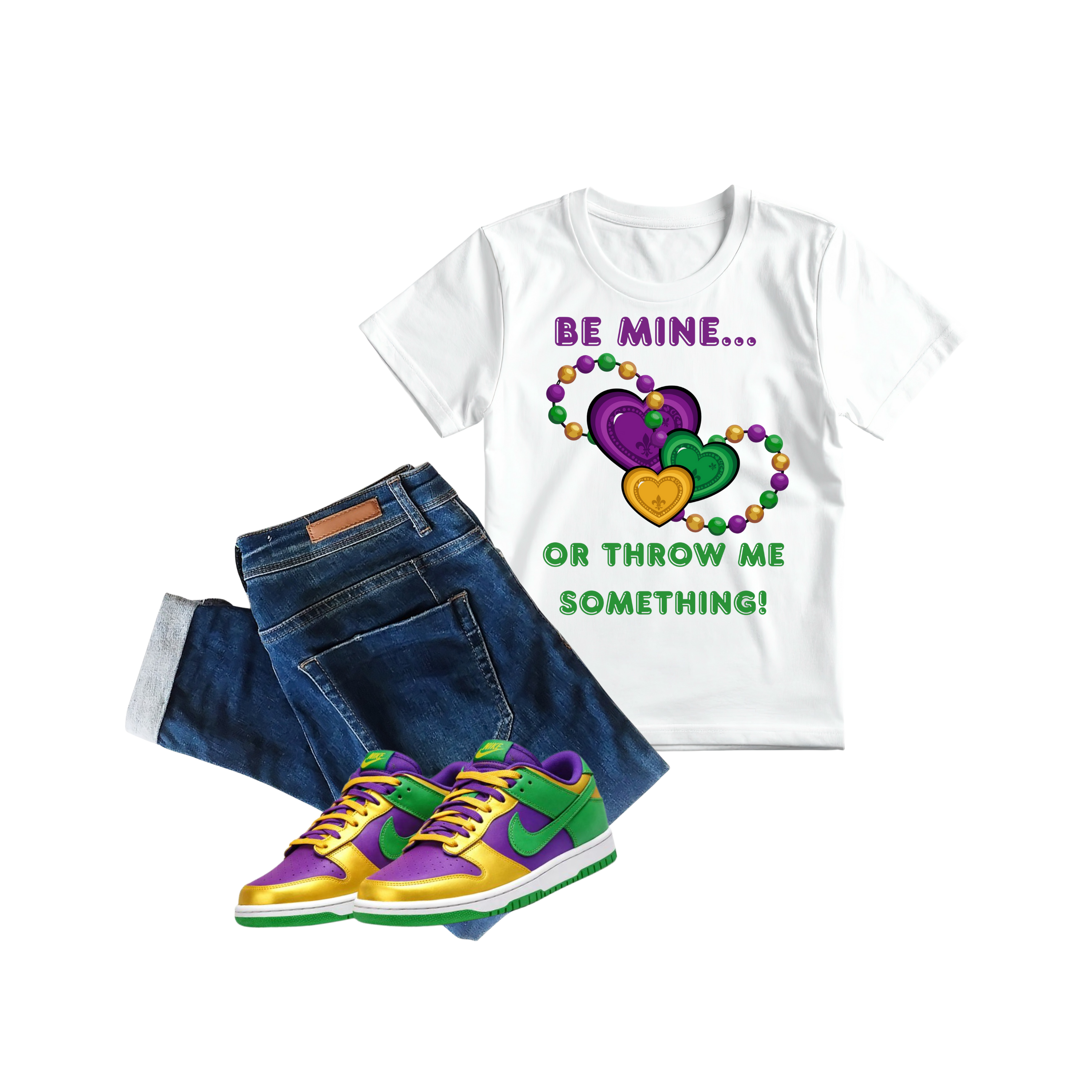 Valentine's Day|Mardi Gras PNG Design