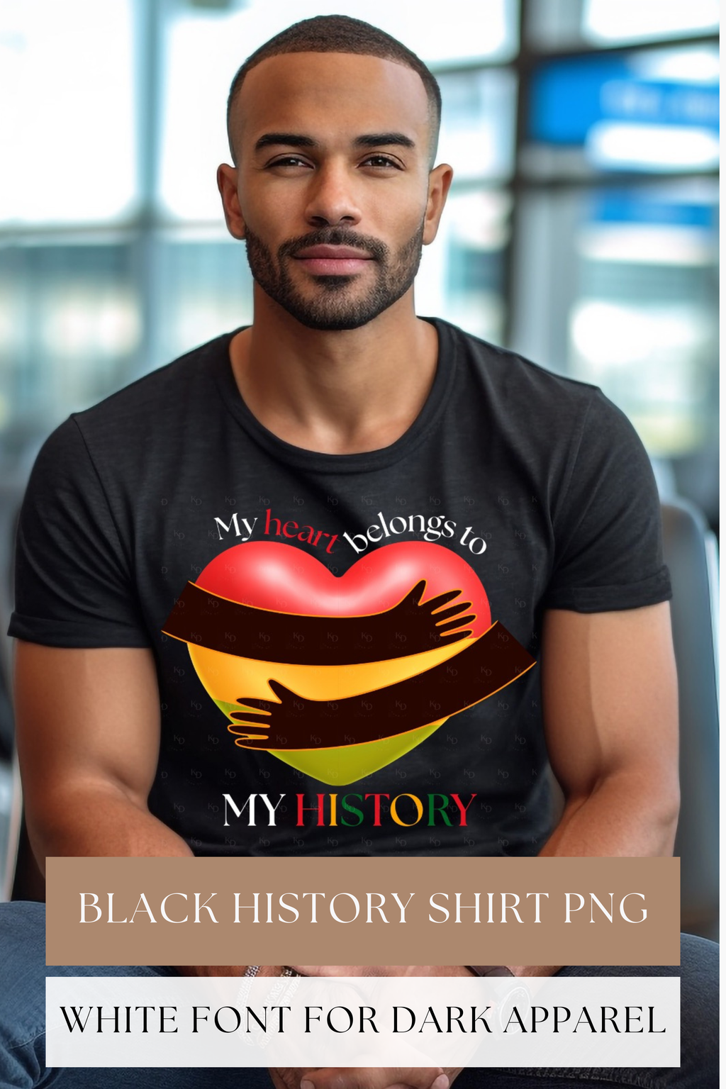 My Heart Belongs to My History PNG Design