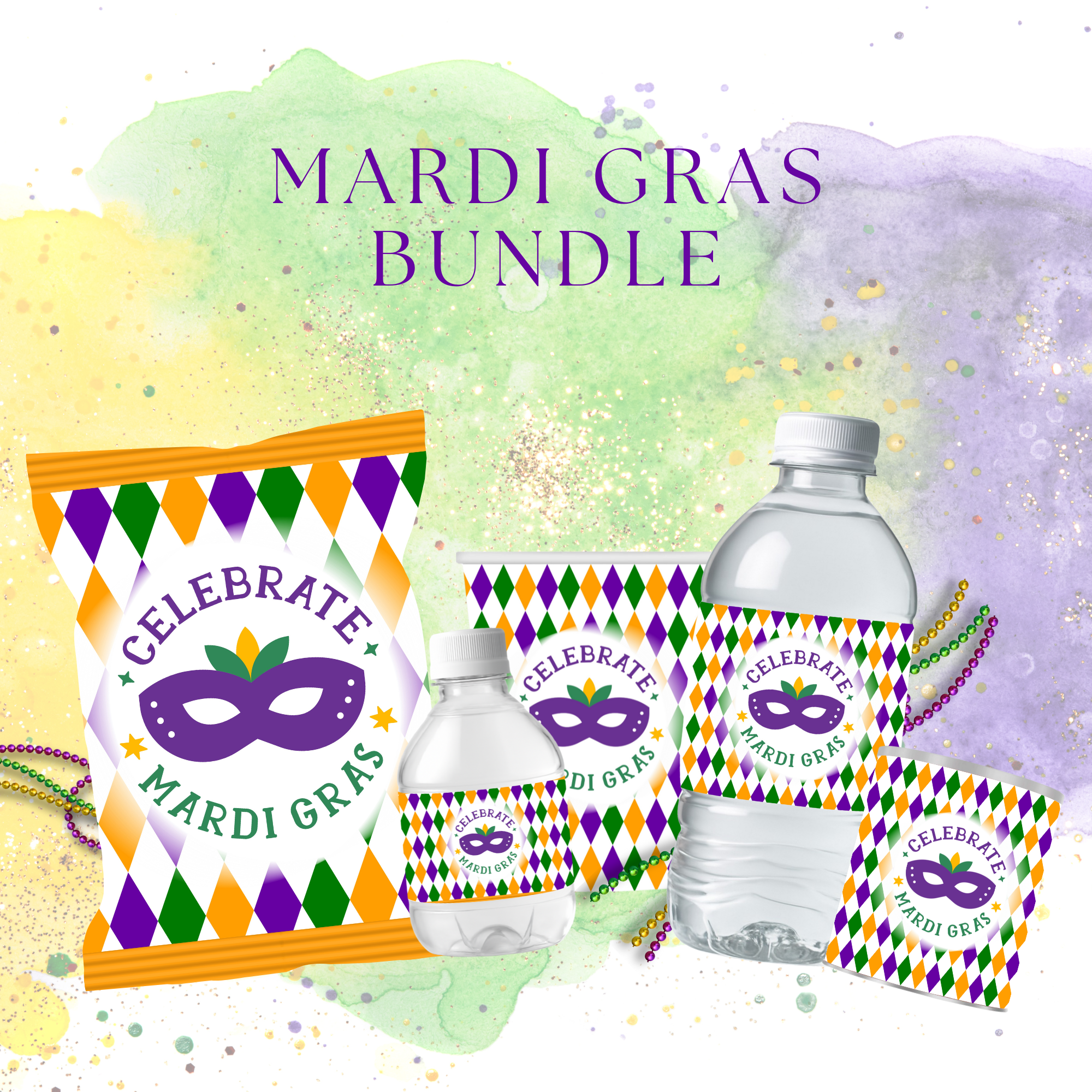 Celebrate Mardi Gras Party Favors Bundle