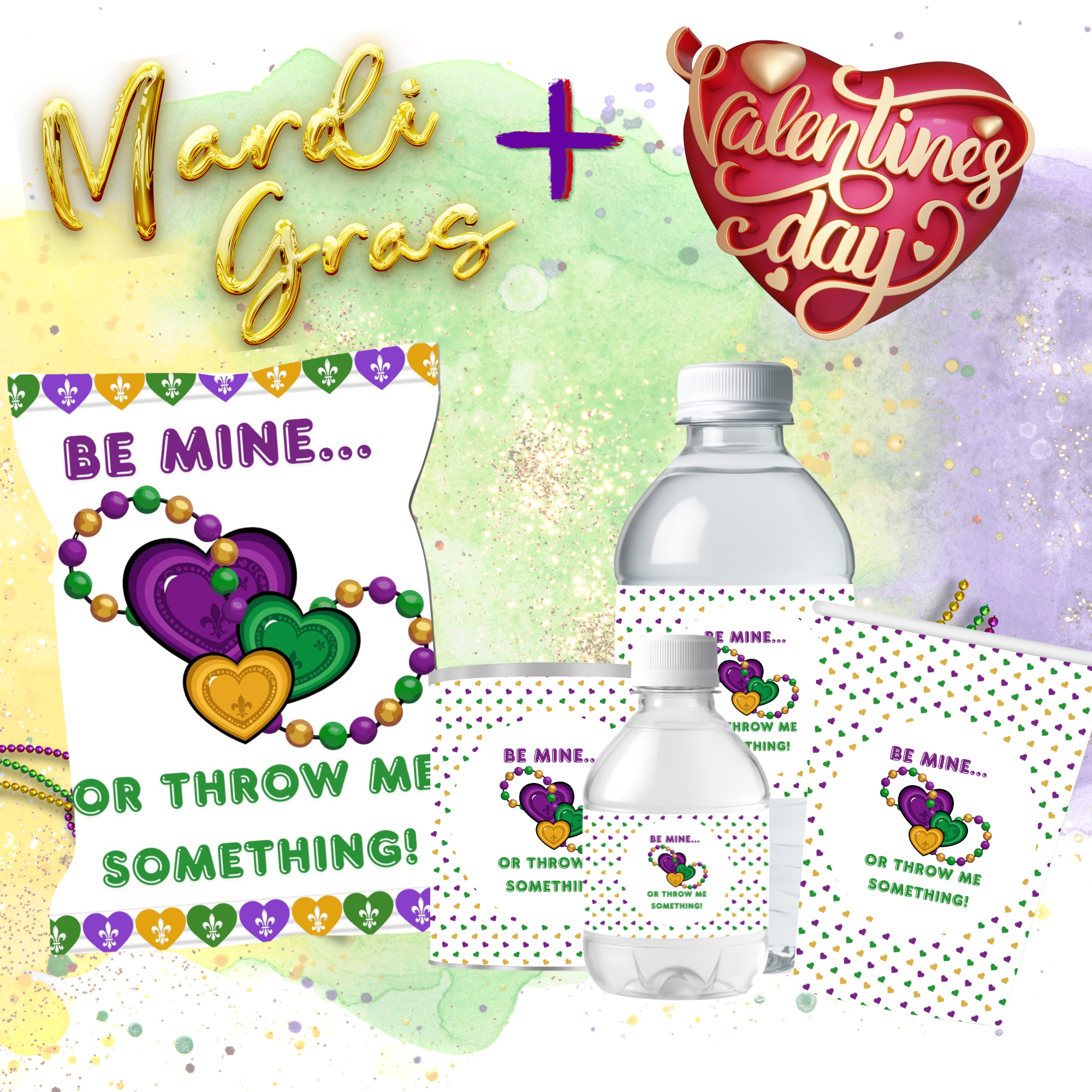 Be Mine...Or Throw Me Something Party Favors Bundle