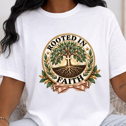 Rooted in Faith | Christian Inspirational T-Shirt