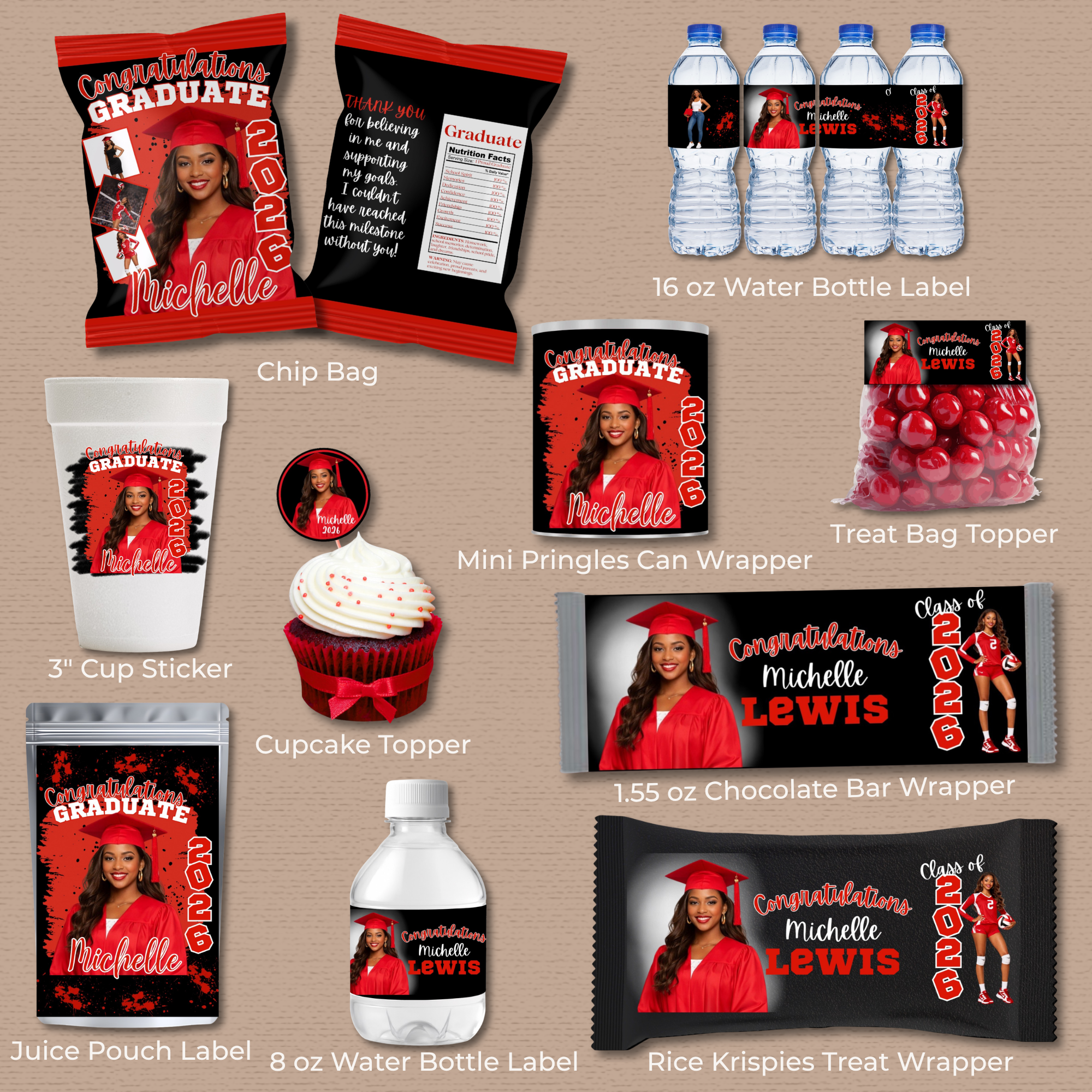 Graduation Party Favor & Memorabilia Template Bundle | Class of 2026 |Digital Download (Copy)