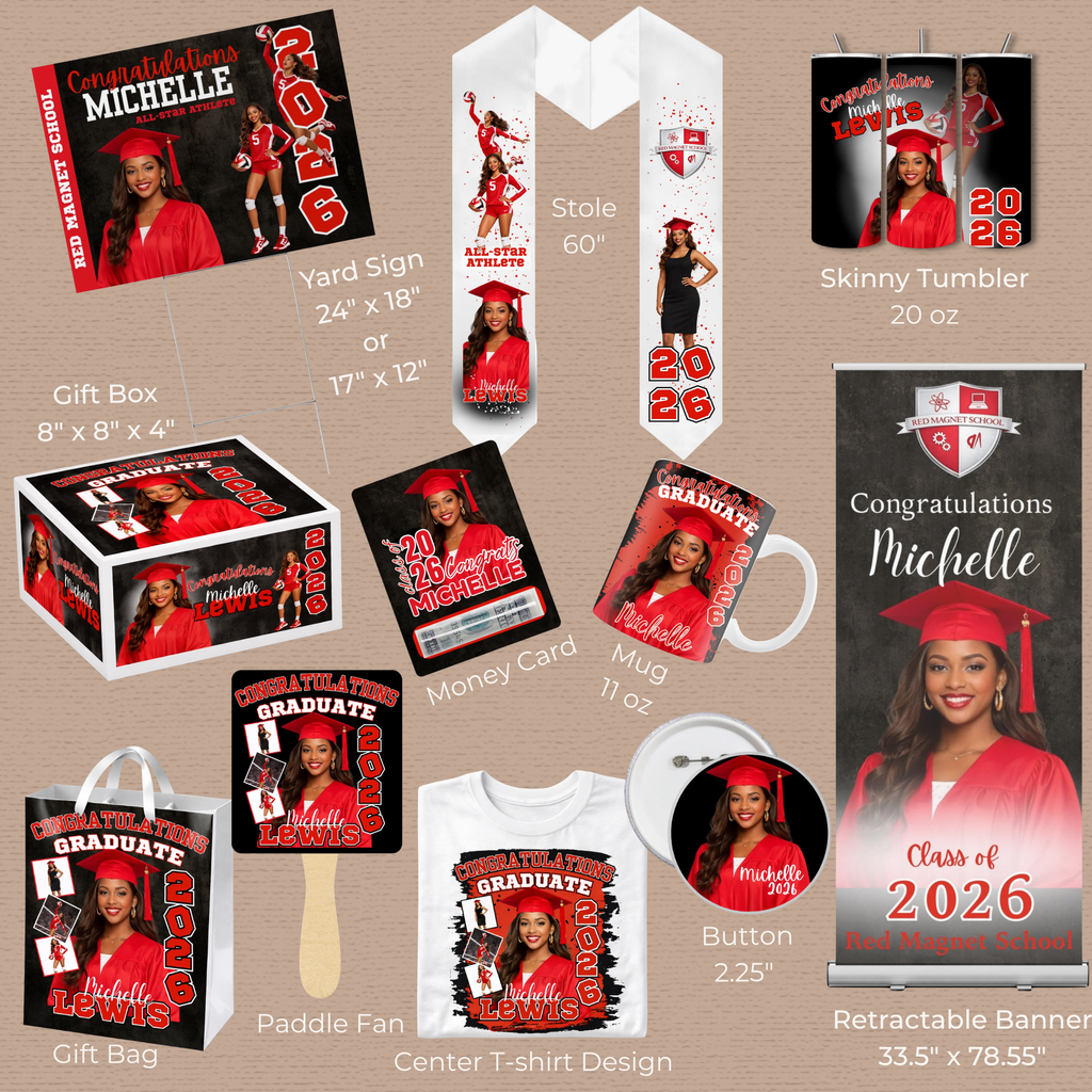 Luxury Graduation Memorabilia Template Bundle | Class of 2026 |Digital Download