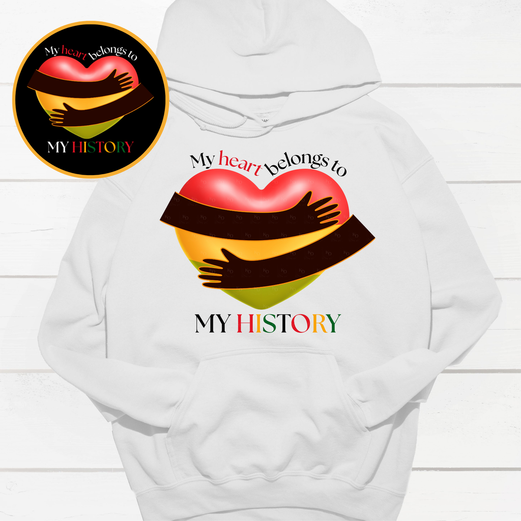 My Heart Belongs to My History PNG Design