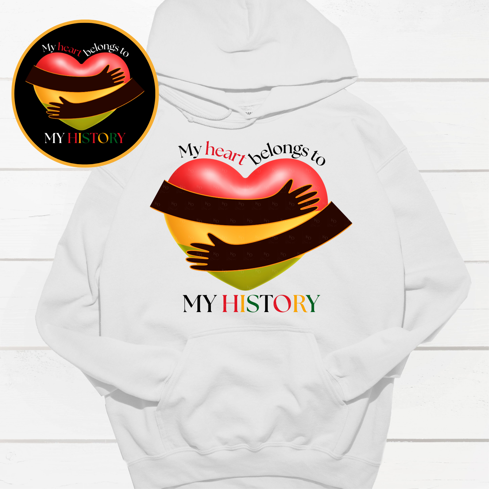 My Heart Belongs to My History PNG Design