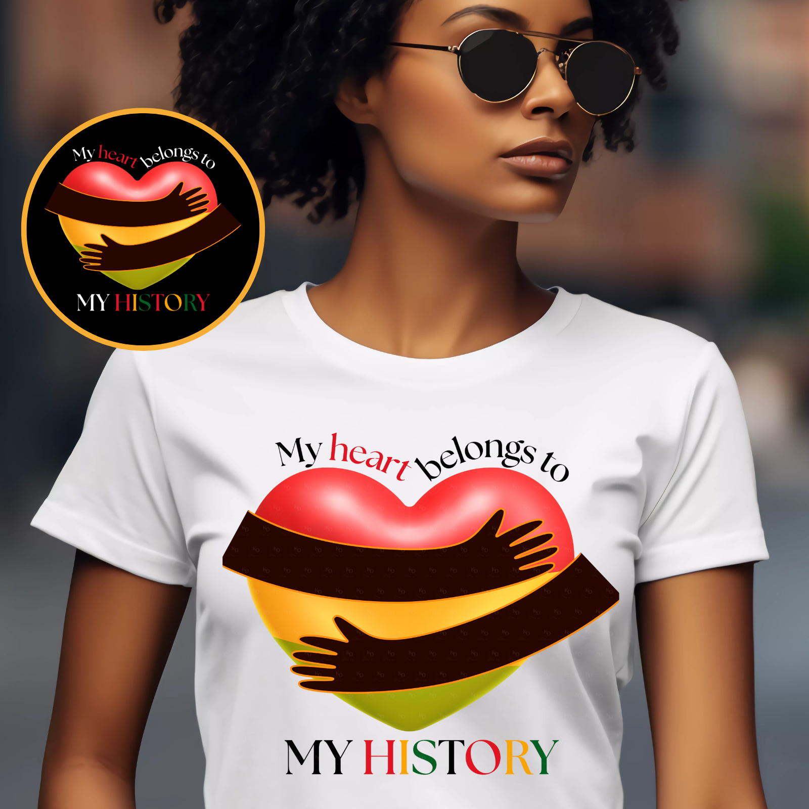 My Heart Belongs to My History PNG Design