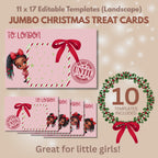 Little Girl Christmas Jumbo Treat Card